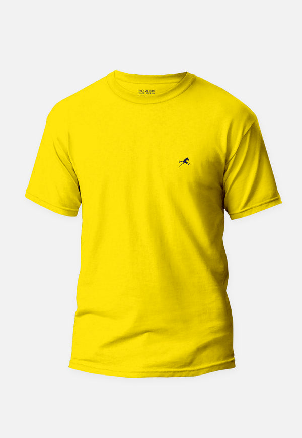 Camiseta clasica C/R amarillo para hombre