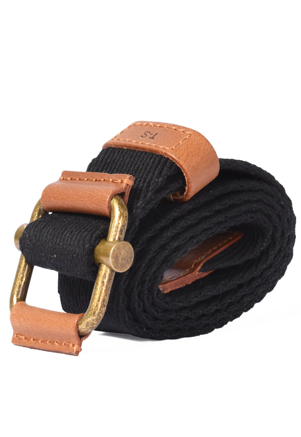 Cinturon Sport lona negro para hombre